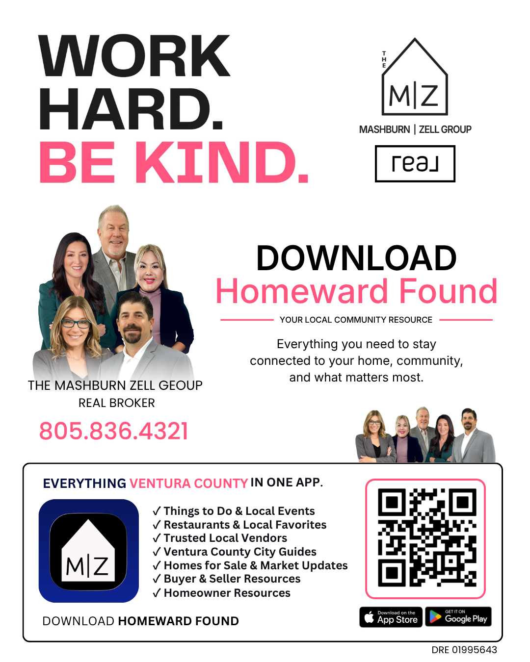 The Mashburn Zell Group | Homeward Found App The Mashburn Zell Group contact card with Homeward Found app download